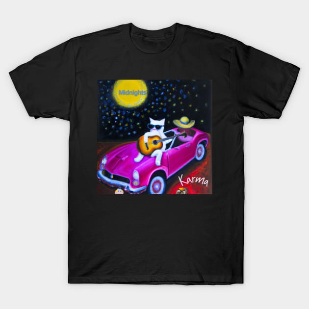 Karma is a cat Midnights T-Shirt by DadOfMo Designs